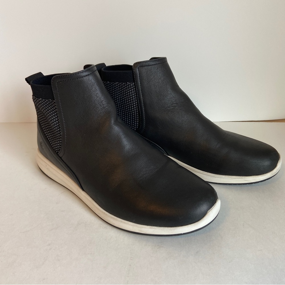 Superfeet Women's Black Leather Lela Sneaker Boots Supportive Shoes Size 9.5